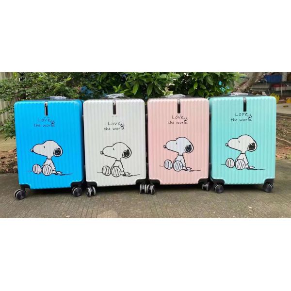 Popular Women'S Travel Luggage Set Fashionable 056 New Detachable Pouch With Spinner For Children'S Carton Suitcase Whee