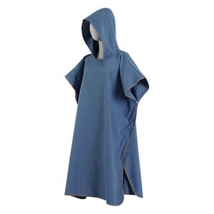 Wholesale Sustainable Microfiber Adult Kids Beach Surf Swim Diving Hooded Poncho Changing Towel Bath Robe with Half Sleeve and Hood from china suppliers