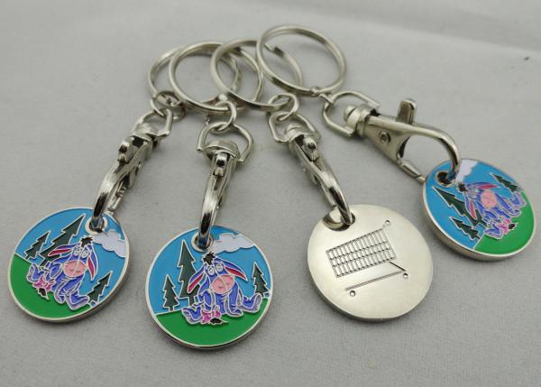 Customized Iron, Copper, Zinc Alloy Animal Trolley Coin, Shopping Trolley Token