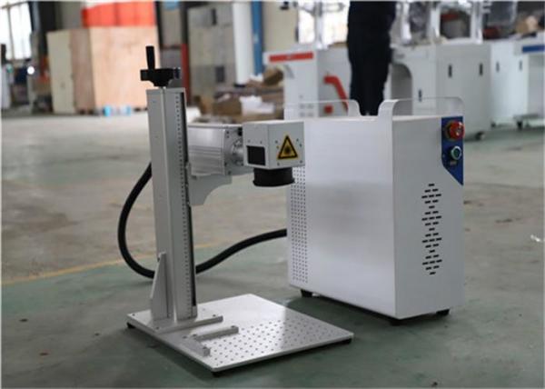 Mini Fiber Laser Marking Machine / White 20w Laser Engraving Equipment