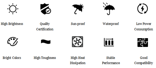 High Brightness VMS LED Display with 16mm Pixel Pitch and 3906 dot/m2 Density for Road Safety