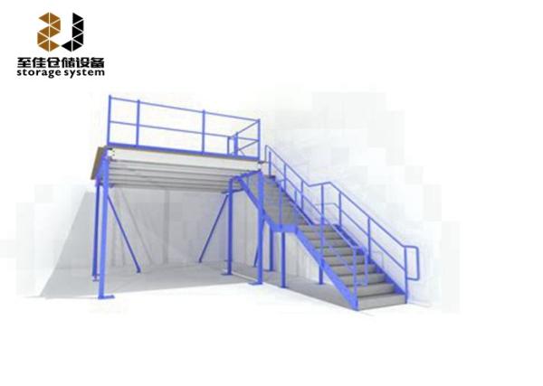 500kg-1500kg/sqm Metal Mezzanine Systems , Storage Mezzanine Floor Warehouse