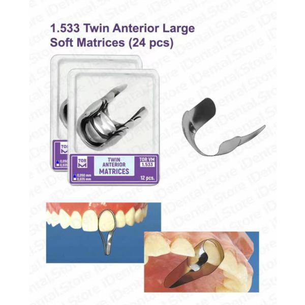 PROFESSIONAL DENTAL Twin Anterior Matrices Kit for Dental Restoration Materials
