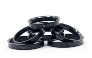 Wholesale Black Wheel Spigot Plastic Hub Rings 10 Mm Thick For BMW / AUDI / BENZ from china suppliers