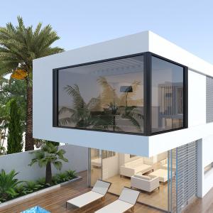 Wholesale 70S Heat Insulation Coefficient Tempered Glass Aluminium Casement Windows for Villas from china suppliers