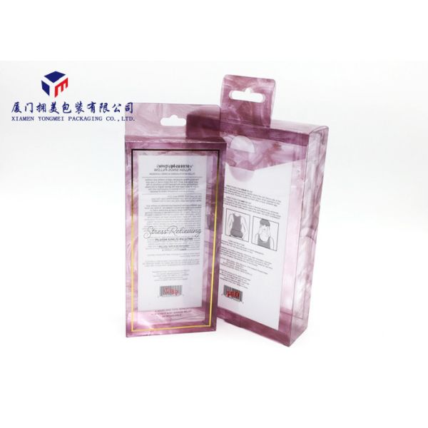 Autom Lock Bottom PET Plastic Box Rectangle Shape Custom Printed Plastic Boxes