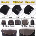 Body wave 6X6 Transparent HD Lace Frontal Raw Indian High Quality Human Hair