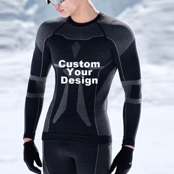Unisex Merino Wool Seamless Thermal Base Layer Long Sleeve Top
