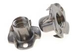 Four Serrated Pronged T Nuts Stainless Steel M10 X 15 for Furniture