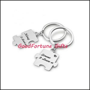 Wholesale puzzle metal keychain keyrings promotion gift from china suppliers