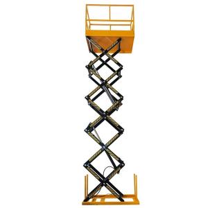 Wholesale 1T - 4T Fixed Electric Hydraulic Scissor Cargo Lift Table 1m - 4m Scissor Lift from china suppliers