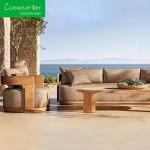 Solid Wood Lounger Chair for Outdoor Modern Hotel Garden Durable Teak and