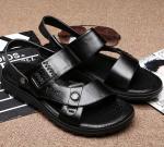 Summer Mens Genuine Leather Sandals , Brown Mens Custom Leather Sandals