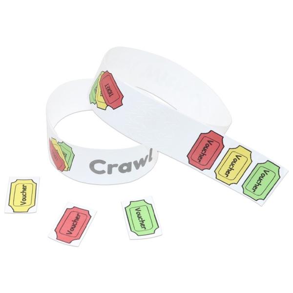 Event Synthetic Paper Wristband Full Color Printing Waterproof Sweat Resistant
