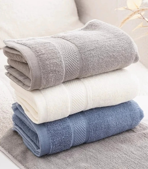 Custom White Bath Towel Set 70*140cm 100% Cotton Hotel Towel for Luxury Home Bathroom