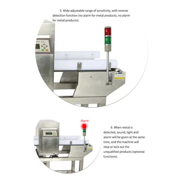 Conveyor Belt Food Metal Detector Machine for Food Processing Industry Contamination Detection