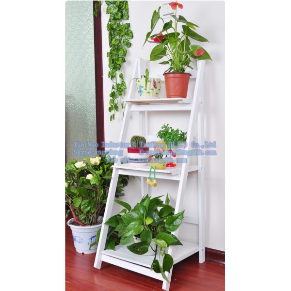 Wooden flower, Wooden Shelves, wooden triple folding frame