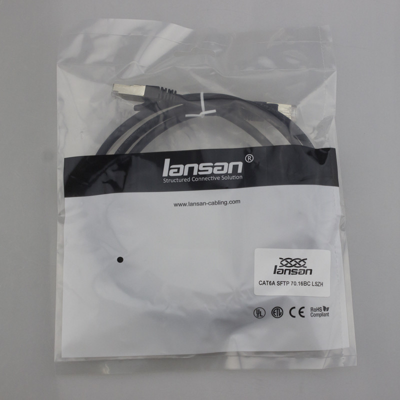S / FTP Ethernet Cat6a Network Cable , Conductor Male RJ45 Patch Cord 4 Pairs