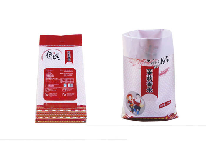 OPP Coated Rice Woven Polypropylene Bags With Cold Seal Gravure Printing