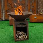 Customized Wood Charcoal Steel BBQ Grill With Removable Ash Catcher/Outdoor