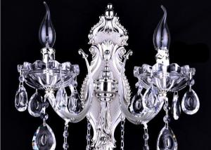 Wholesale Width 40cm Sliver Color 2 Heads 4KG Crystal Chandelier Wall Lights from china suppliers