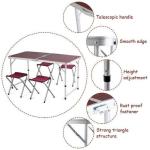 Multifunctional Frame Garden Dinning Folding Alu Camping Traveling Table