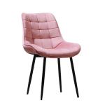 Modern Grey Velvet Tufted Dining Chairs Padded Dining Chairs For Hotel Apartment