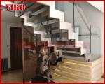 Double Steel Plate Staircase VK31S Stainless Steel, Power Coated,，Wooden ，Beech