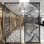 High End Wall Art Stainless Steel Divider Screen Partition For Bedroom Design
