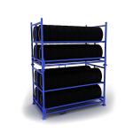 Light Duty Racking System Metal Shelving Stacking Movable Tube Metal Steel Truck