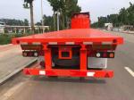 Container Transport Used Flatbed Semi Trailer , 20 40 Foot Flatbed Semi Trailer