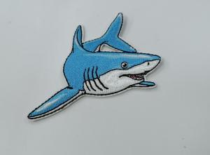 Wholesale Embroidery Clothes Shark Labels Heat Transfer Patches Washable Customized from china suppliers