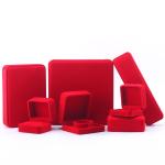China Manufacturing wholesale Luxury velvet red Jewellery packaging Box jewelry