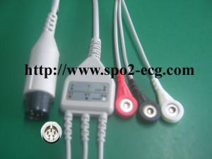 Wholesale OEM ODM ECG Lead Cable 3 / 5lead AHA IEC LL Style ,1KΩ Resistance from china suppliers