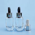 Skin Care Serum Cream Bottles 15ml 30ml 50ml Clear Green Glass Designs with