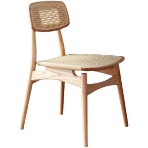 Wholesale Dining Room Furniture Vintage Luxury Hotel Restaurant Natural Rattan Solid Wood Dining Chair for Events from china suppliers