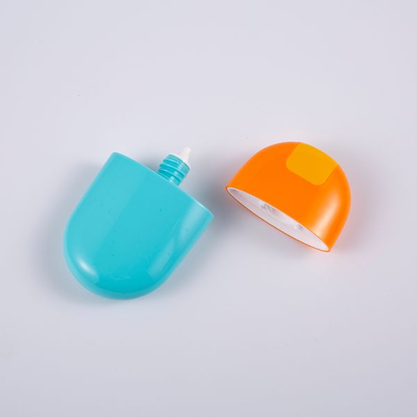 Solid Blue color 30ml 50ml EVOH multi-layer sunscreen bottle with screw cap