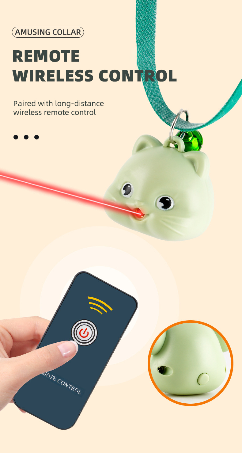 LED Lights Cat Collar Toy Small Animals Remote Controller Interactive Toy
