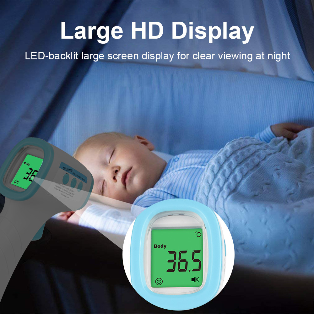 Non Contact Digital Infrared Thermometer With Fever Alert Function Body And Surface Use