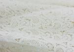 Scallop Antique Cotton Bridal Lace Fabric , Water Soluble Flower Lace Fabric For