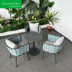 Waterproof Outdoor Dining Set for Villa Garden Luxury Olefin Rope Rattan Weaving