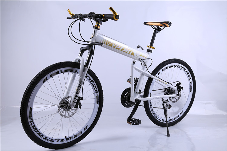 Hot sale OEM 36 spoke wheel 21 speed 40mm rim white aluminium alloy folding hummer mountain bike