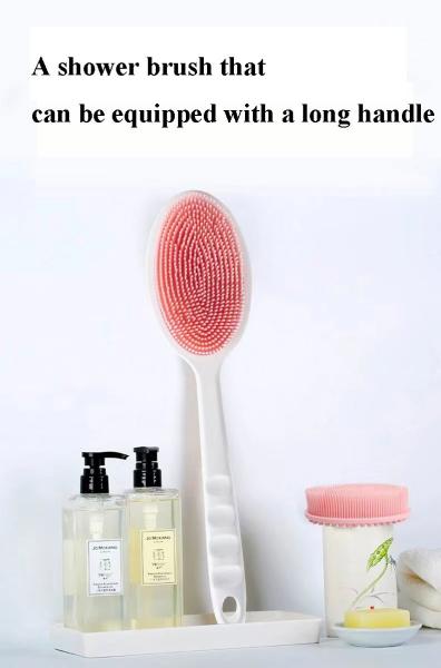 Household Silicone Shower Brush Double Sided Rubber Silicone Cleaning Tools for
