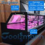 There Are Four -2 ℃ Refrigeration Cabinet Bottom Of The Square Glass Service