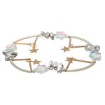 Crystal Stretchy Spring Zircon Star Chain Bracelets Rainbow Color