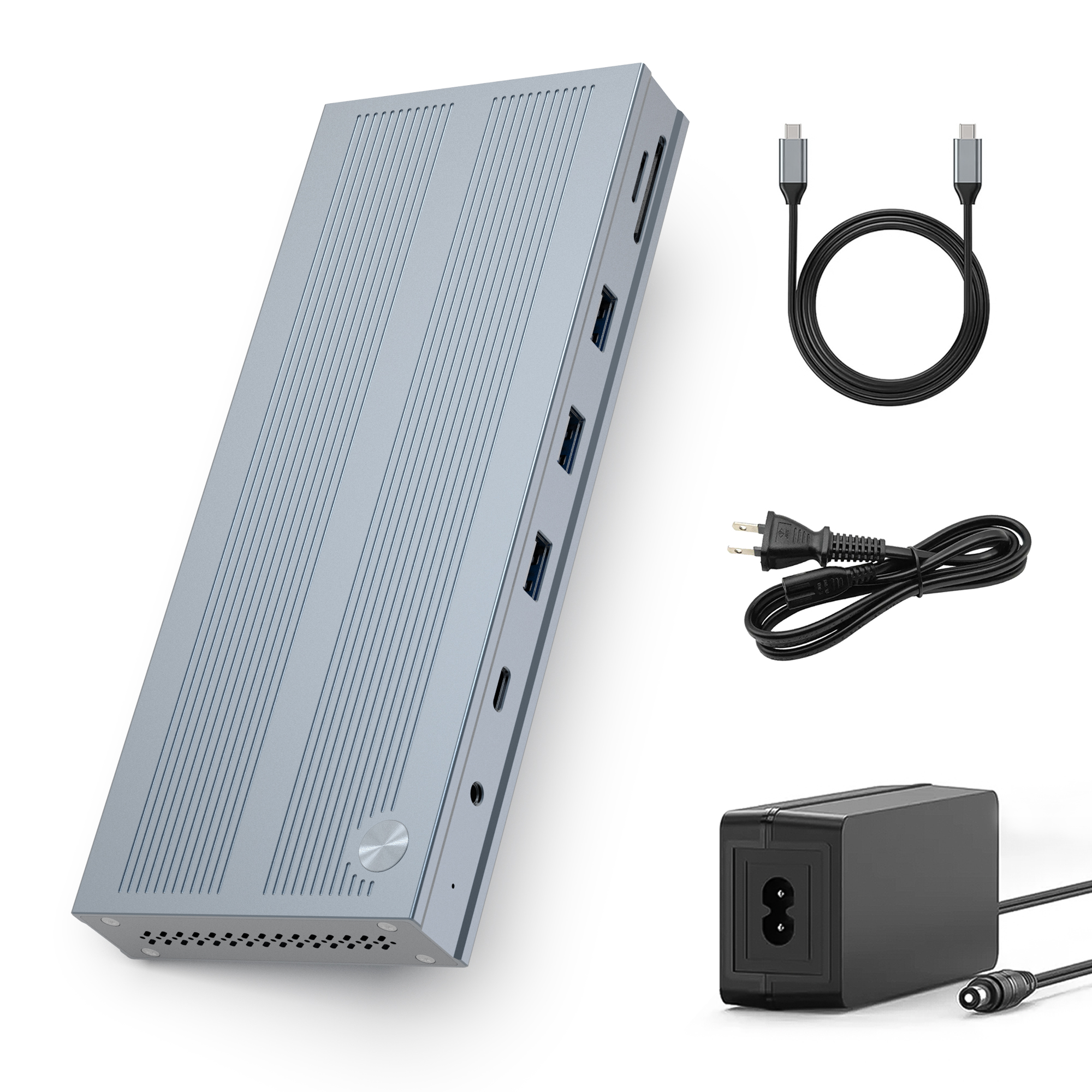 14 In 1 USB-C Docking Station with Displaylink IC Type C to HDMI Supports Triple Monitors up to 4K Aluminum Alloy and ABS