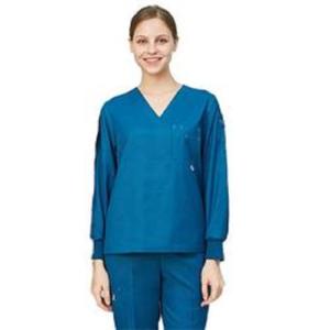 Wholesale factory custom logo strech solid color medical top and pants scrub sets unisex from china suppliers
