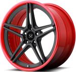 21inch 9.5J Customized 2-PC Alloy Rims For Ferrari 458 Speciale Red Gloss Black