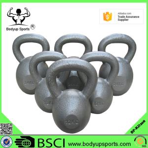 Wholesale Hammertone Cast Iron Kettlebell Set , Gray Paint Multi Weight Kettlebell from china suppliers