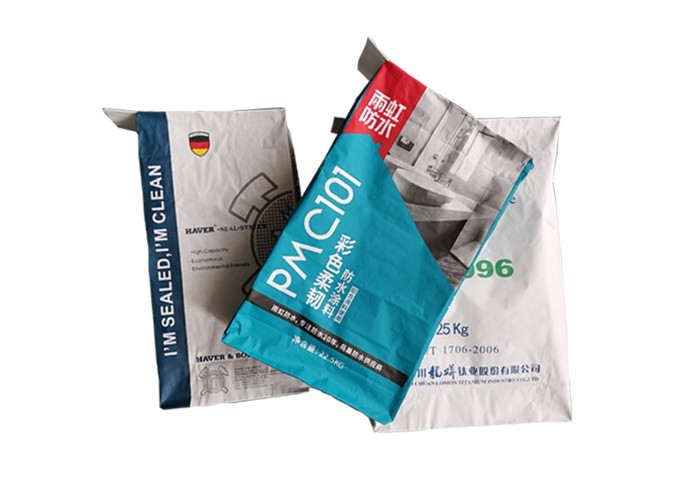 Square Bottom Industrial Paper Bags Good Stability 25kg 30kg 50kg Strong Load Bearing